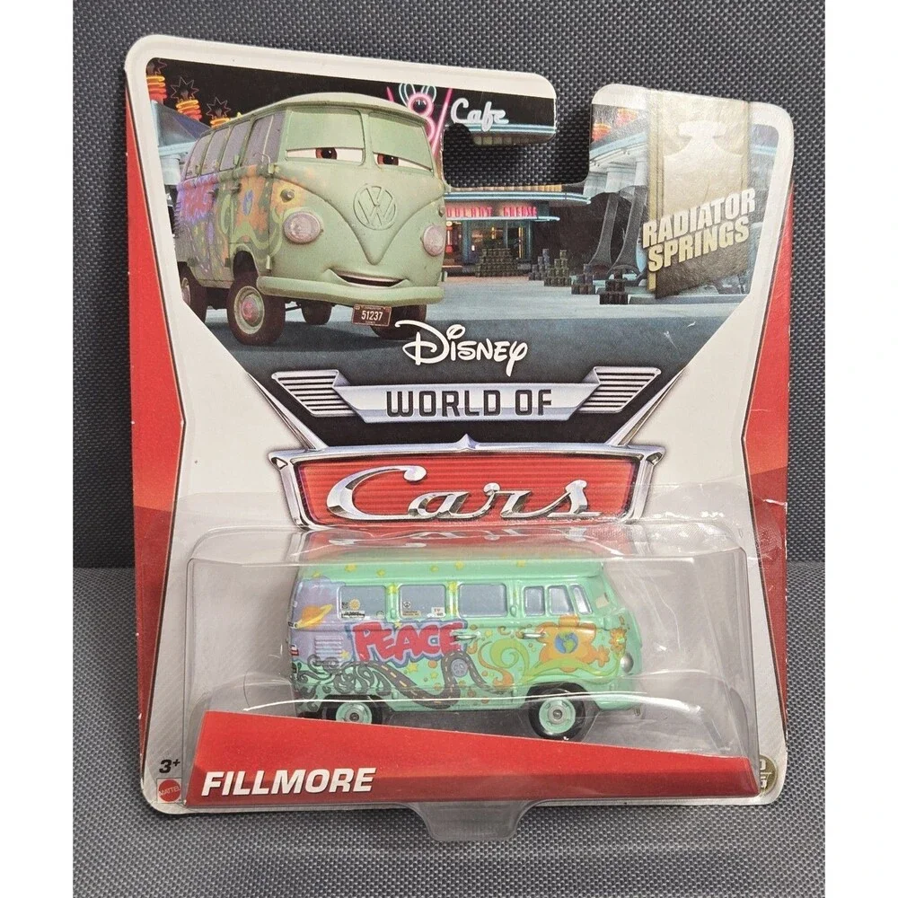 Disney Pixar Cars Fillmore Diecast Lot of 3 - Mattel 1:55 Race Team